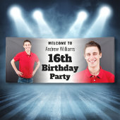 Gepersonaliseerd welkomstbord 16th Birthday Mannen Spandoek