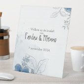 Gepersonaliseerd welkomstsbord bruiloft  reclamebord met voetstuk (Insitu)