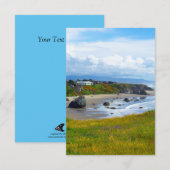 Gepersonaliseerd Wenskaart aan de oregonkust Bedankkaart (Voorkant / Achterkant)