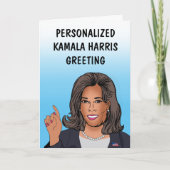 Gepersonaliseerd Wenskaart Kamala Harris Kaart (Voorkant)