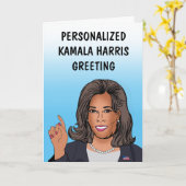 Gepersonaliseerd Wenskaart Kamala Harris Kaart (Gele Bloem)