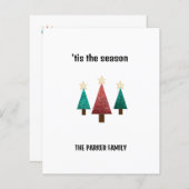 Gepersonaliseerd Wenskaart kerstbomen (Voorkant / Achterkant)