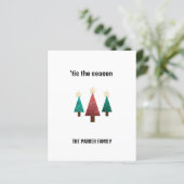 Gepersonaliseerd Wenskaart kerstbomen (Staand voorkant)