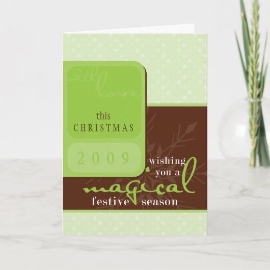 GEPERSONALISEERD WENSKAART:: magische sneeuwvlok 2 Feestdagen Kaart (Voorkant)