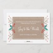 Gepersonaliseerd Wenskaart van de Foto van de Fami Feestdagenkaart (Achterkant)