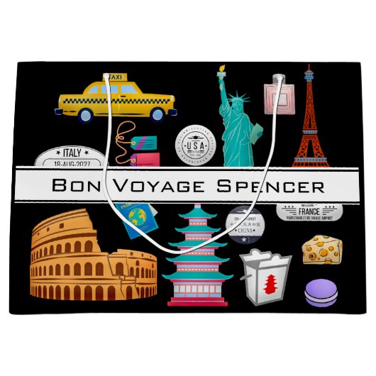 Gepersonaliseerd wereldreizen groot cadeauzakje (Voorkant)