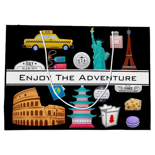 Gepersonaliseerd wereldreizen groot cadeauzakje (Achterkant)