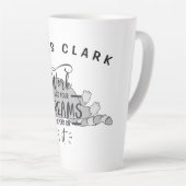 Gepersonaliseerd werk zoals je dromen hangen ervan latte mok (Rechterhoek)