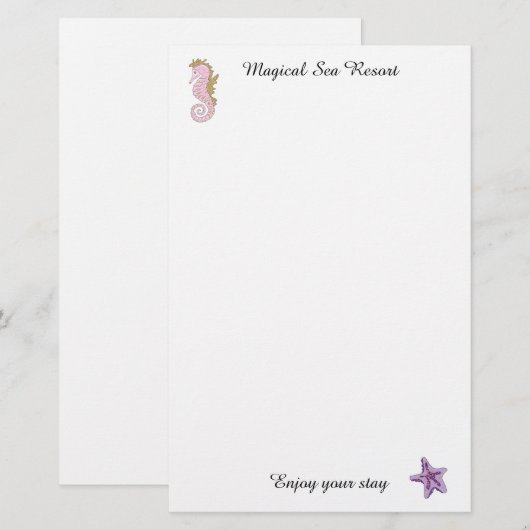 Gepersonaliseerd werkbrief Briefpapier (Voorkant / Achterkant)