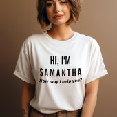 Gepersonaliseerd werknemer uniform T-shirt met naa