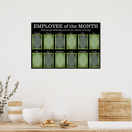 Gepersonaliseerd werknemer van de vertoning van de poster (Keuken)