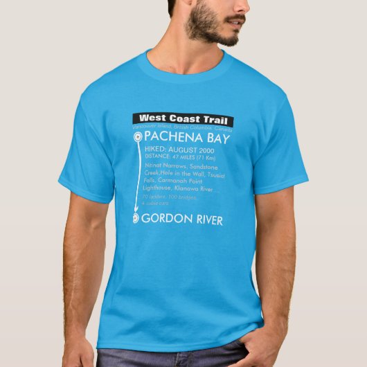 Gepersonaliseerd West Coast Trail, Vancouver Islan T-shirt (Voorkant)
