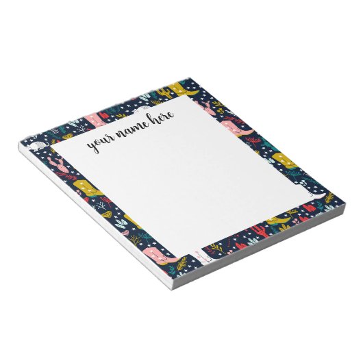 Gepersonaliseerd Western Cowgirl Notitieblok (Schuin)