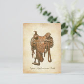 Gepersonaliseerd Western zadel Poster Briefkaart (Staand voorkant)