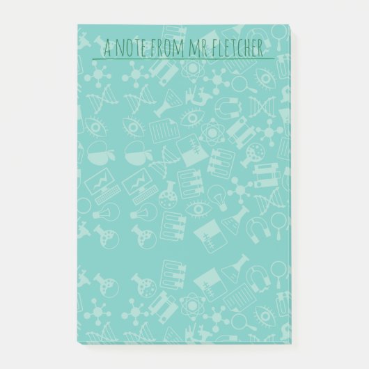 Gepersonaliseerd wetenschapspictogram post-it® notes (Voorkant)