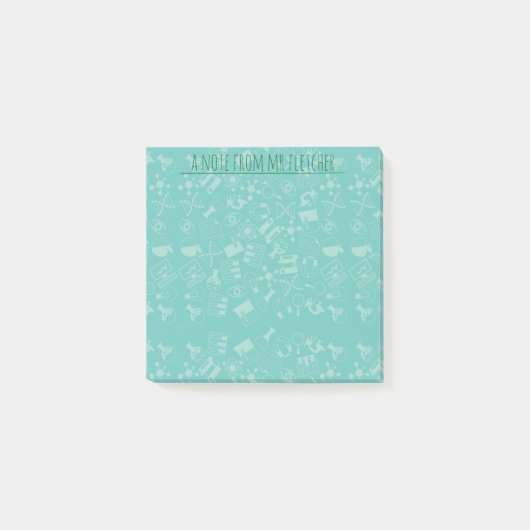 Gepersonaliseerd wetenschapspictogram post-it® notes (Voorkant)
