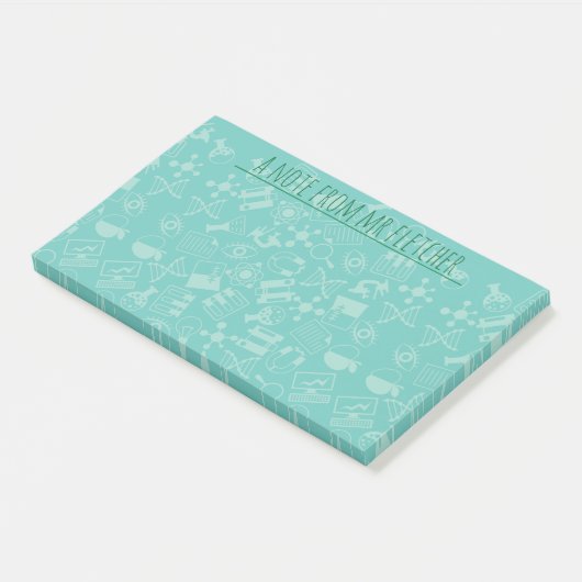 Gepersonaliseerd wetenschapspictogram post-it® notes (Schuin)