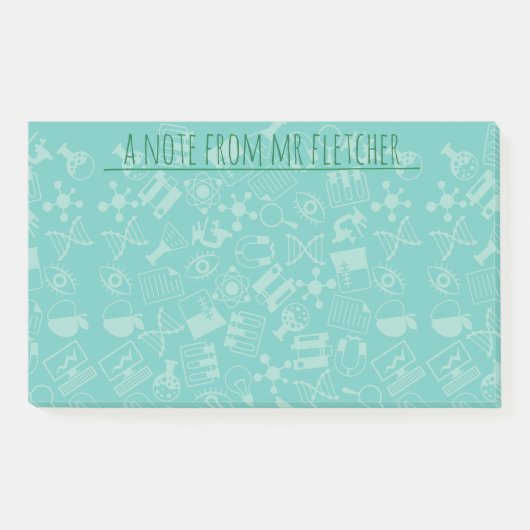 Gepersonaliseerd wetenschapspictogram post-it® notes (Voorkant)