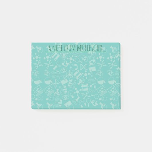 Gepersonaliseerd wetenschapspictogram post-it® notes (Voorkant)
