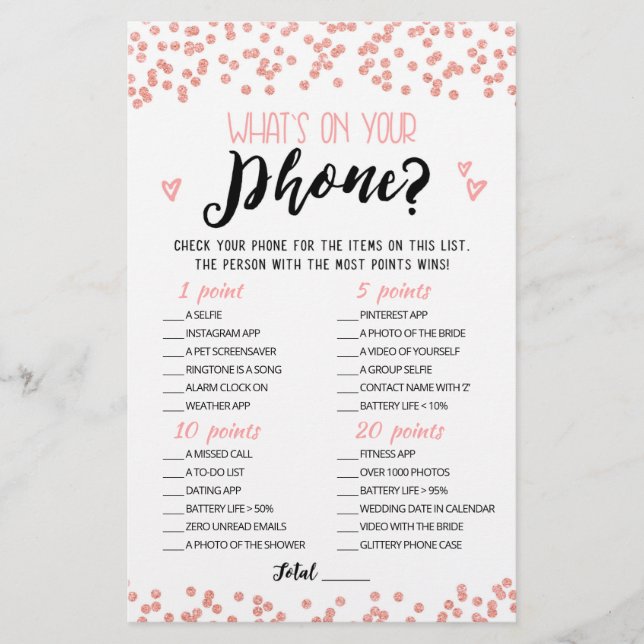Gepersonaliseerd What's on your phone Hen Party sp (Voorkant)