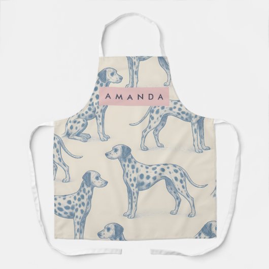 Gepersonaliseerd Whimsical Charmant Dalmatiër Patr Schort (Voorkant)