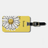 Gepersonaliseerd Whimsical Daisy Bagagelabel (Voorkant horizontaal)