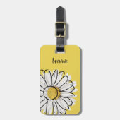 Gepersonaliseerd Whimsical Daisy Bagagelabel (Voorkant verticaal)