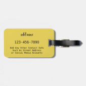 Gepersonaliseerd Whimsical Daisy Bagagelabel (Achterkant horizontaal)