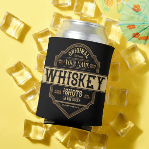 Gepersonaliseerd Whiskey on the Rocks dranklabel B Blikjeskoeler
