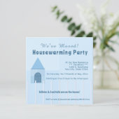 Gepersonaliseerd White Fence New Home Housewarming Aankondiging (Staand voorkant)