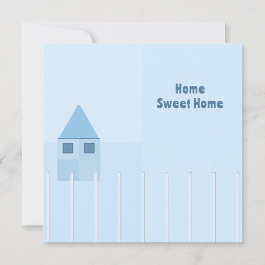 Gepersonaliseerd White Fence New Home Housewarming Aankondiging (Achterkant)