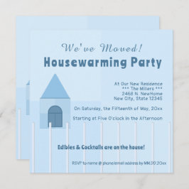 Gepersonaliseerd White Fence New Home Housewarming Aankondiging