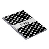 Gepersonaliseerd whitepauzerafdrukpatroon notitieboek (Rechterzijde)