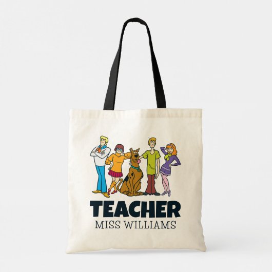 Gepersonaliseerd | Whole Gang 14 Mystery Inc Docen Tote Bag (Achterkant)