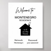 Gepersonaliseerd wifi-bord poster (Voorkant)