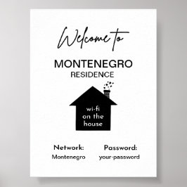 Gepersonaliseerd wifi-bord poster