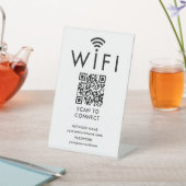 Gepersonaliseerd wifi-wachtwoord en netwerk QR-cod Reclamebord Met Voetstuk (Insitu)