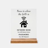 Gepersonaliseerd WiFi-wachtwoord en -netwerk voor  Acryl Bord (Voorkant)