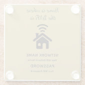 Gepersonaliseerd WiFi-wachtwoord en -netwerk voor Glazen Onderzetter (Achterkant)