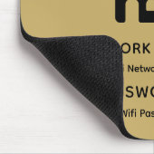 Gepersonaliseerd WiFi-wachtwoord en -netwerk voor  Muismat (Hoek)