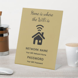Gepersonaliseerd WiFi-wachtwoord en -netwerk voor  Reclamebord Met Voetstuk