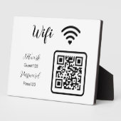 Gepersonaliseerd WiFi-wachtwoord voor bedrijven Fotoplaat (Zijkant)