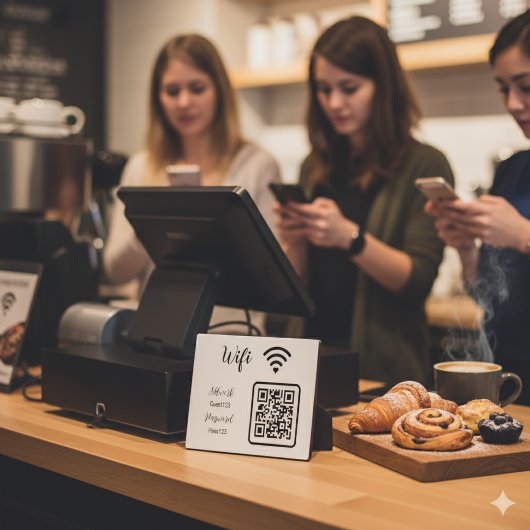 Gepersonaliseerd WiFi-wachtwoord voor bedrijven Fotoplaat