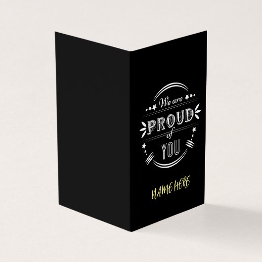 Gepersonaliseerd wij zijn trots op u kaart (Buitenkant)