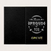 Gepersonaliseerd wij zijn trots op u kaart (Buitenkant ongevouwen)