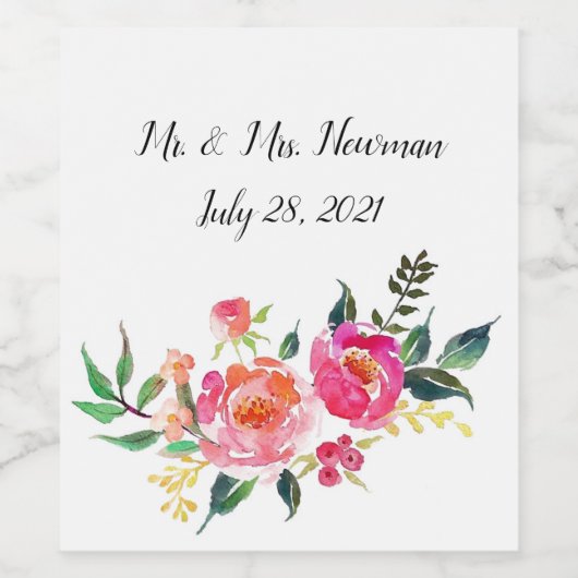 Gepersonaliseerd wijnetiket wijn etiket (Enkel label)