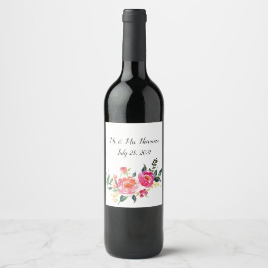 Gepersonaliseerd wijnetiket wijn etiket (Voorkant)
