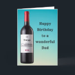 Gepersonaliseerd  wijnfles | Birthday-kaart Kaart<br><div class="desc">Verstuur deze prachtige verjaardagskaart van een  wijnfles naar iemand die speciaal is in je leven,  bijvoorbeeld een vader,  echtgenoot,  grootvader,  oom,  broer of partner,  enz. Personaliseer je eigen boodschap en het geboortejaar.</div>