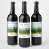 Gepersonaliseerd wijngaard Wijnlabel ontwerp Wijn Etiket (Flessen)