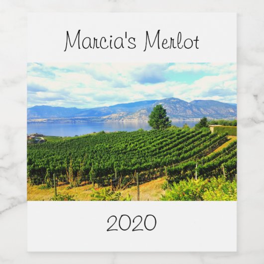 Gepersonaliseerd wijngaard Wijnlabel ontwerp Wijn Etiket (Enkel label)